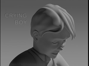 crying boy nio llorando Model 3D