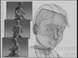 crying boy nio llorando Model 3D