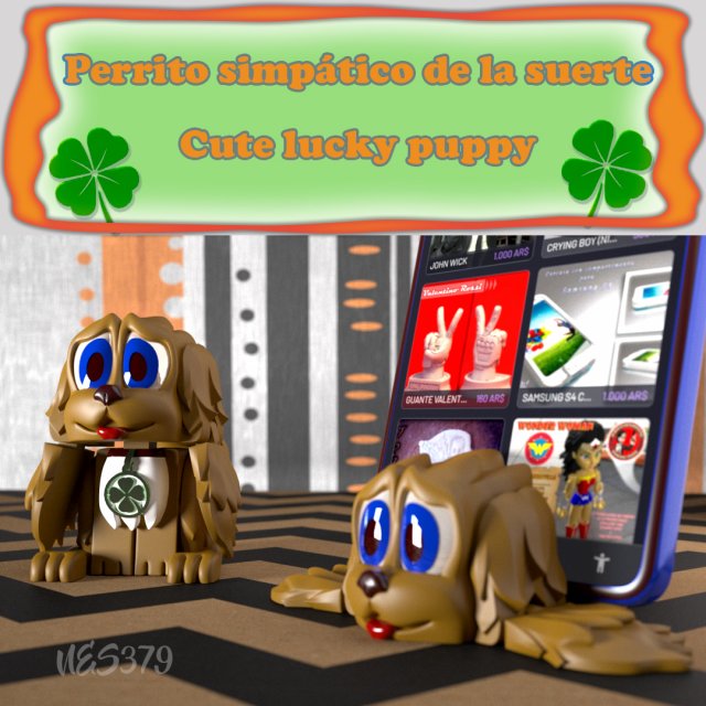 TRANSFORMABLE LUCKY PUPPY 3D 프린트 모델 .c4d .max .obj .3ds .fbx .stl .blend 