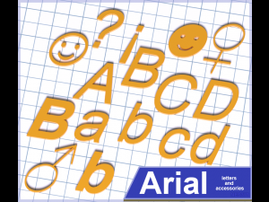 PRINTABLE ARIAL LETTERING 3D Print Model