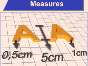 PRINTABLE ARIAL LETTERING 3D Print Model
