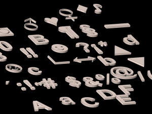 PRINTABLE ARIAL LETTERING Modello di stampa 3D