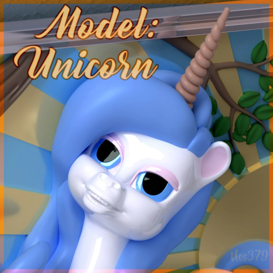 MODEL UNICORN 3D Print Model .c4d .max .obj .3ds .fbx .stl .blend