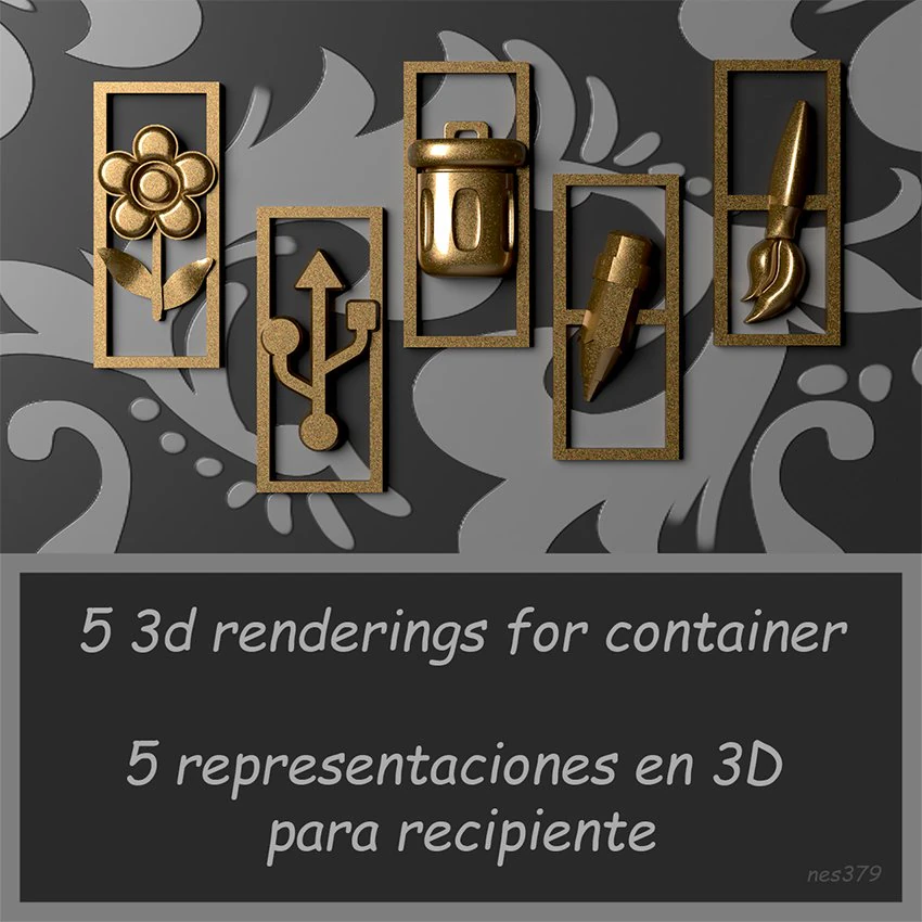5 REPRESENTACIONES 3D 3D Print Model .c4d .max .obj .3ds .fbx .stl .blend 