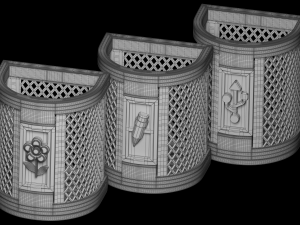 RECIPIENTE PARA ARMAR ESTILO REJILLA Modello di stampa 3D