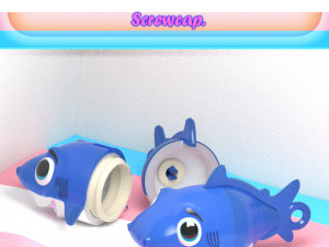 TIBURN AZUL PARA COLGAR 3D 打印模型