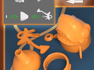 TIBURN AZUL PARA COLGAR 3Dプリントモデル