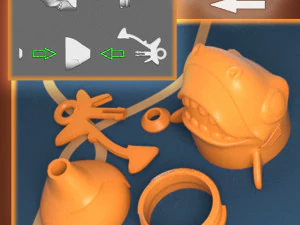 TIBURN AZUL PARA COLGAR 3D Print Model