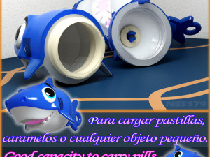 TIBURN AZUL PARA COLGAR 3Dプリントモデル