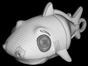 TIBURN AZUL PARA COLGAR 3D Print Model