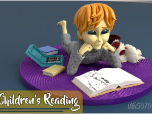 CHILDRENS READING 3D Print Model