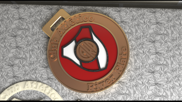 MEDALLA RIVER PLATE 3D Принт Модель .c4d .max .obj .3ds .fbx .stl .blend 