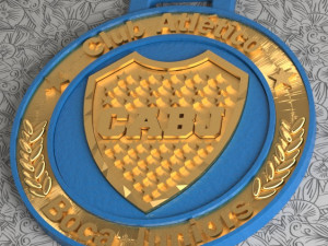 MEDALLA DE BOCA JUNIORS 3D Print Model