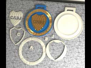 MEDALLA DE BOCA JUNIORS 3D Print Model
