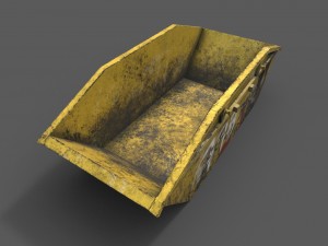 garbage container low poly 3D 모델