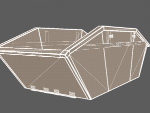 garbage container low poly 3D 모델