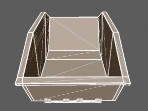 garbage container low poly 3D 모델