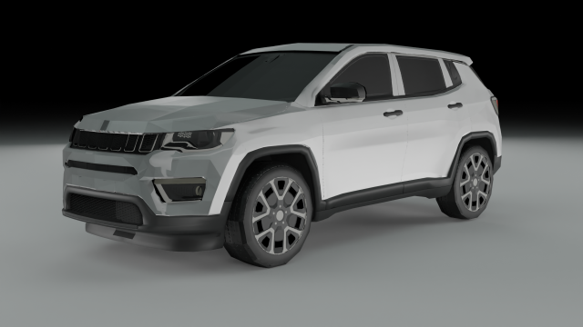 3D Low Poly - Jeep Compass model 3D Модель .c4d .max .obj .3ds .fbx .stl .blend 