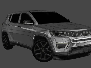 3D Low Poly - Jeep Compass model 3D Model