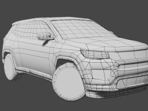 3D Low Poly - Jeep Compass model 3D Model