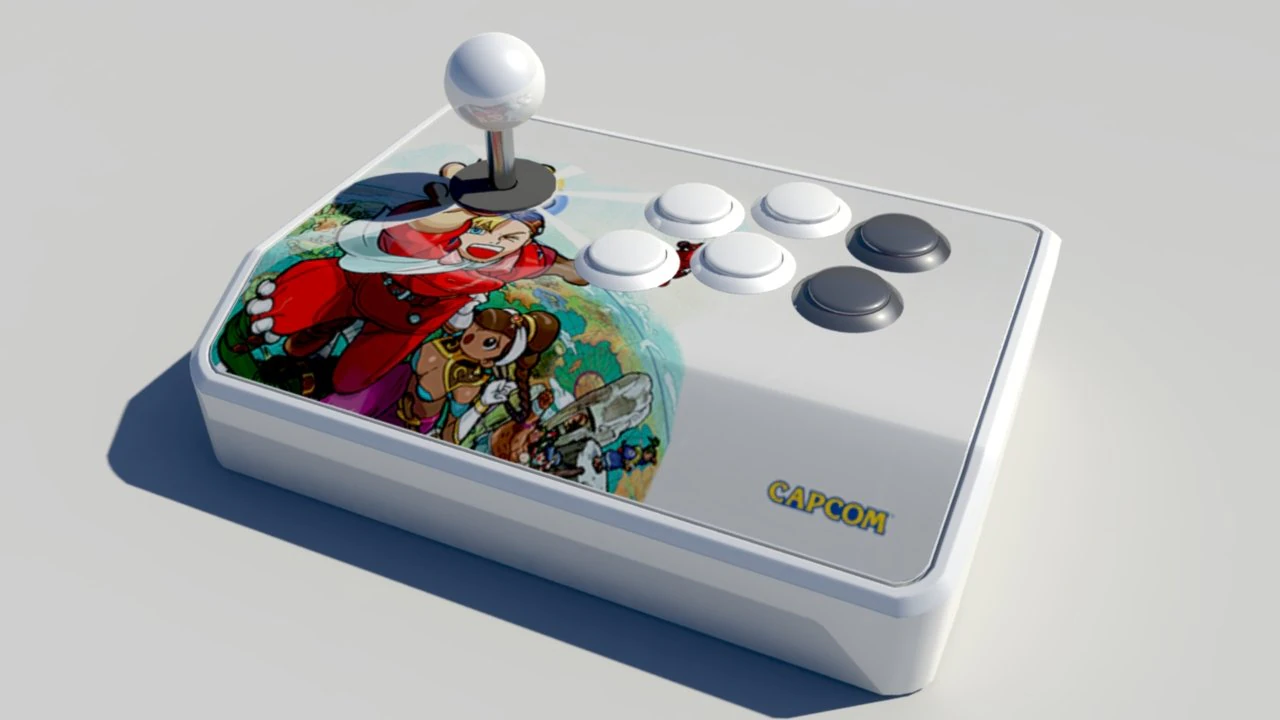 arcade stick 3D Model .c4d .max .obj .3ds .fbx .stl .blend 