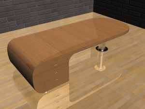 office desk design 3D 모델