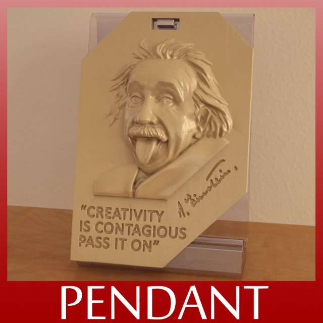 albert einstein pendant for fans Modello di stampa 3D .c4d .max .obj .3ds .fbx .stl .blend 