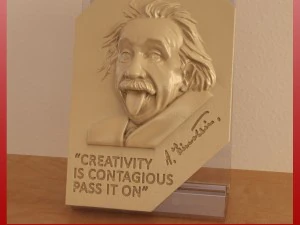 阿尔伯特&middot;爱因斯坦粉丝吊坠 3D 打印模型