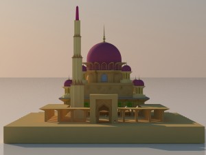 masjid putrajaya Model 3D