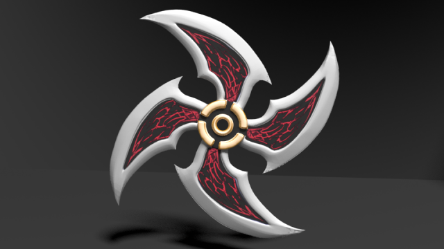 shuriken of the underworld 3D Model .c4d .max .obj .3ds .fbx .stl .blend 