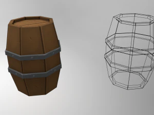 low poly stylized container pack 3D Model