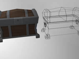 low poly stylized container pack 3Dモデル