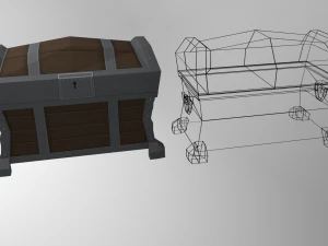 low poly stylized container pack 3D Model