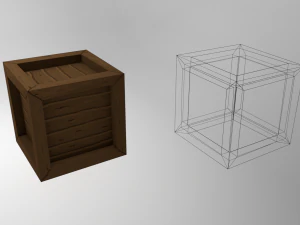low poly stylized container pack 3D Model