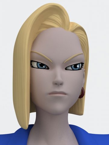 android 18 rigged Modèle 3D .c4d .max .obj .3ds .fbx .stl .blend 