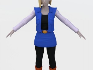 android 18 rigged Modèle 3D