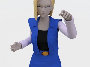 android 18 rigged Modèle 3D