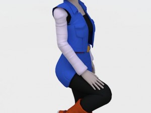 android 18 rigged Modèle 3D