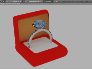 anillo de diamantes Modelo 3D