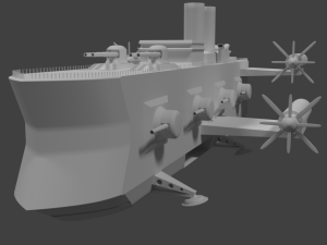 steampunk dreadnought 3D Model