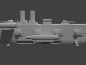 steampunk dreadnought 3D 모델