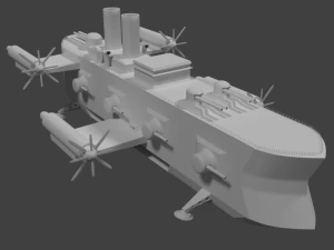 steampunk dreadnought 3D Model