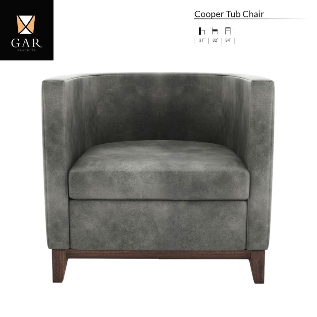 cooper tub chair Modello 3D .c4d .max .obj .3ds .fbx .stl .blend 
