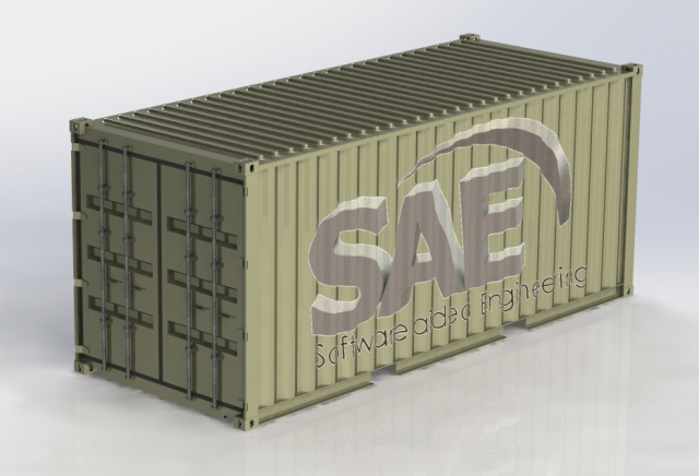 20ft standard shipping container 3D Модель .c4d .max .obj .3ds .fbx .stl .blend 