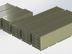 20ft standard shipping container 3D Модель