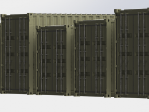 20ft standard shipping container 3D Модель