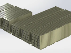 20-футовий кубічний транспортний контейнер 3D Модель