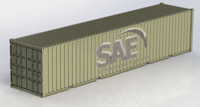40ft high cube shipping container Modelo 3D .c4d .max .obj .3ds .fbx .stl .blend 
