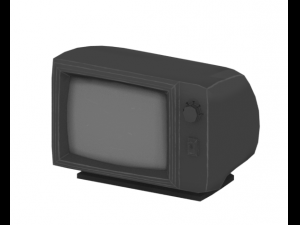 old crt tv low poly 3Dモデル