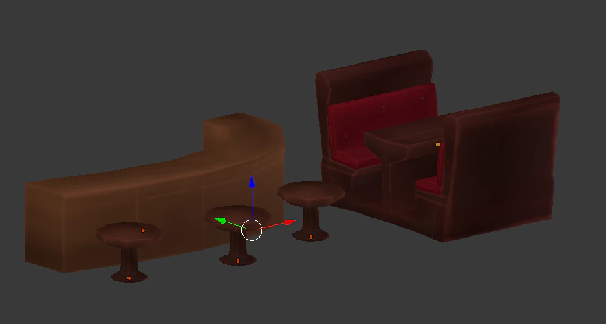 pub assets low poly 3D Model .c4d .max .obj .3ds .fbx .stl .blend 